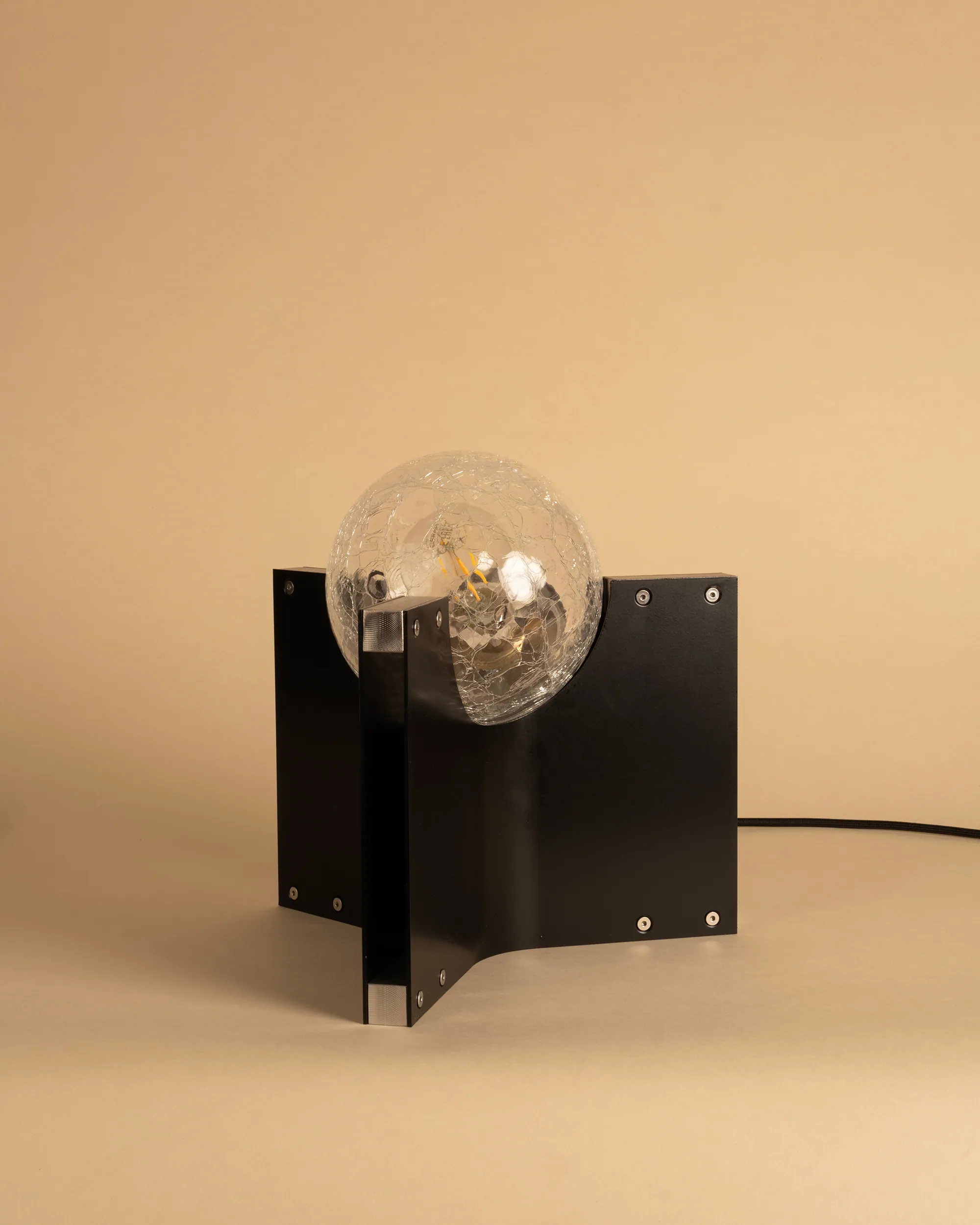 Crackdown Mini Black Crackle Globe, unlit