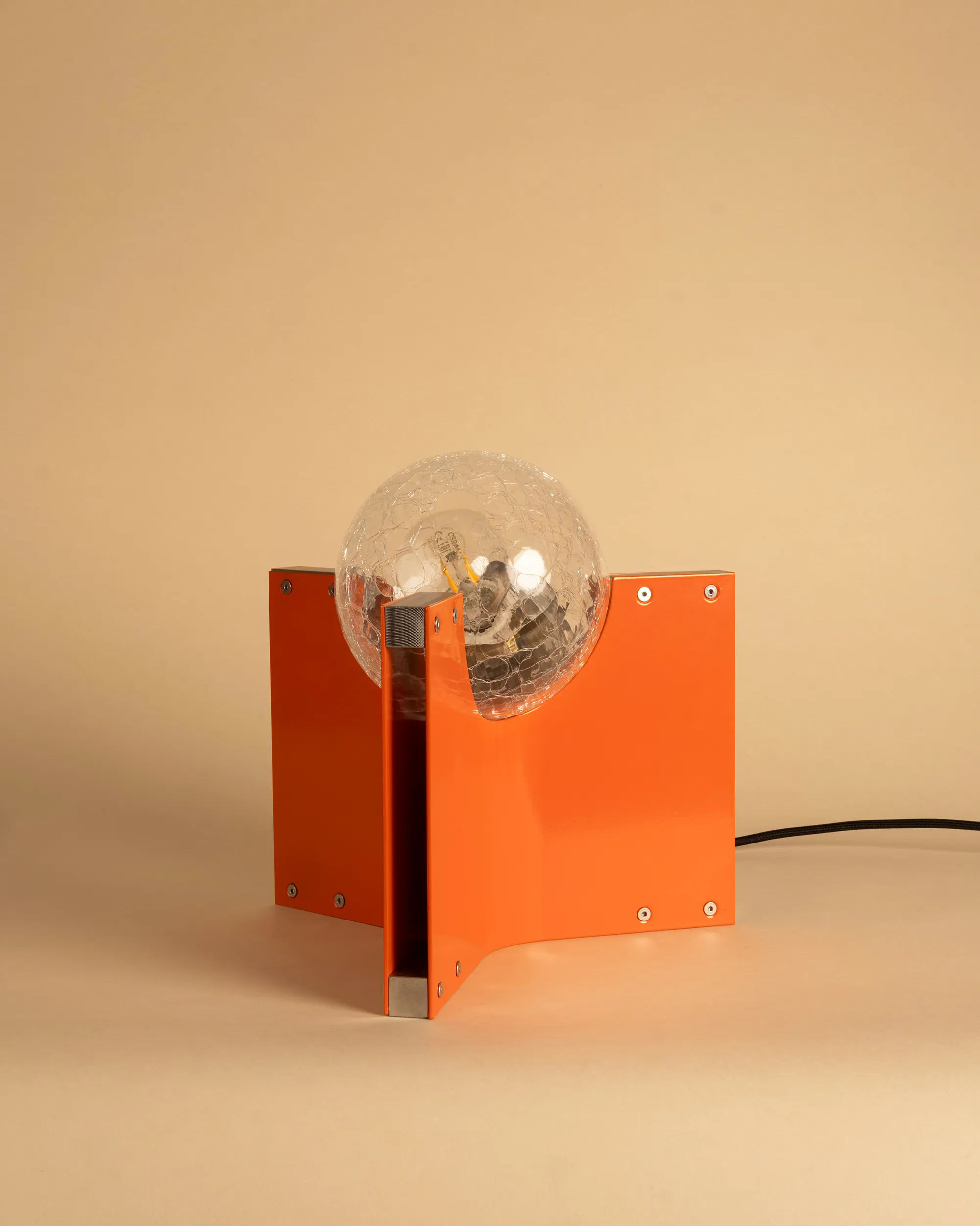 Crackdown Mini Orange Crackle Globe, unlit